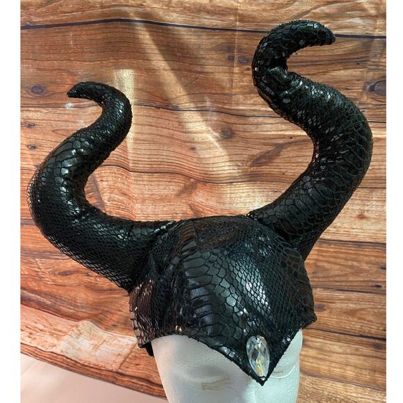 Amscan Women Halloween Maleficent Headpiece Deluxe Costume Horns Black - Picture 1 of 11